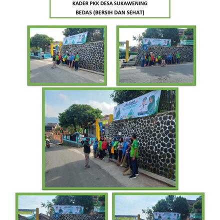 AKSI SERENTAK WORLD CLEAN UP KADER PKK DESA SUKAWENING BEDAS (BERSIH DAN SEHAT)